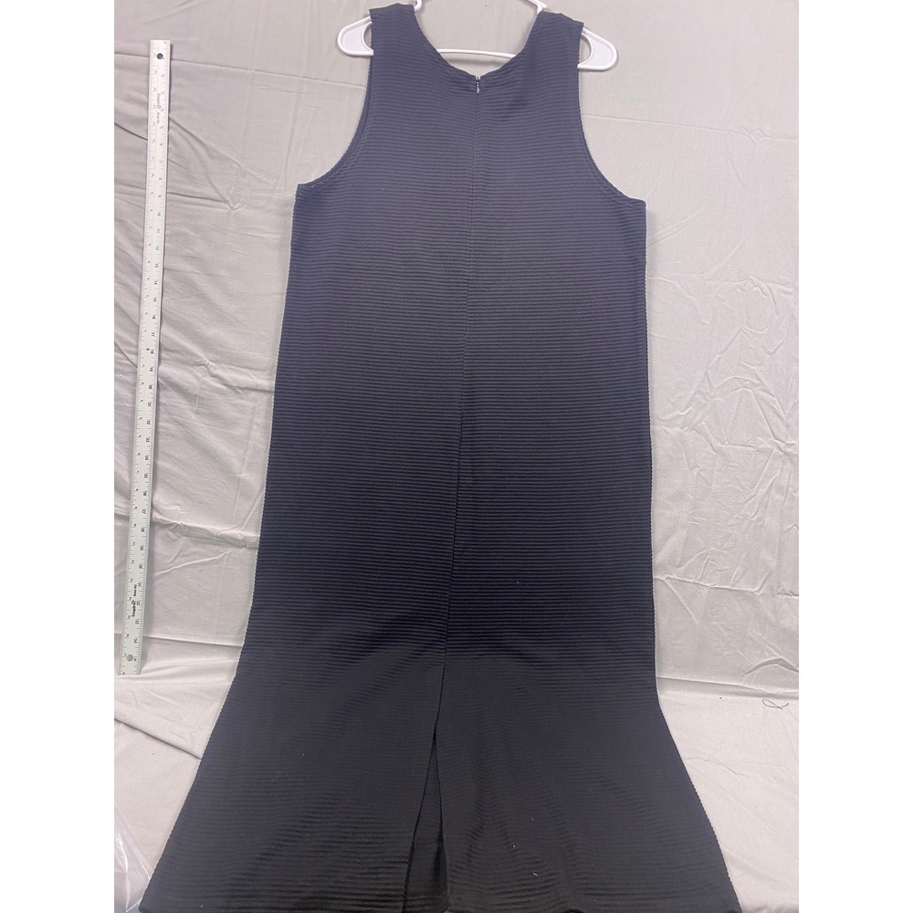 Richard and Company Long Dress Women Size M Black Cotton Waffle Knit Novelty NWT - Picture 6 of 13